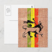 Reggae-König Löwe Postkarte (Vorne/Hinten)