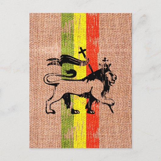 Reggae-König Löwe Postkarte (Vorderseite)