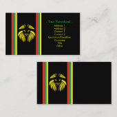 Reggae Lion B/Card Visitenkarte (Vorne/Hinten)