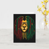Reggae Lion Dreadlocks Wild Cat Rasta Africa Rasta Karte (Gelbe Blume)