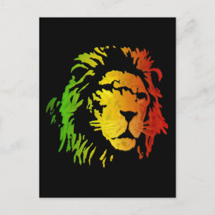 Reggae Lion Rasta Lion von Zion Postkarte