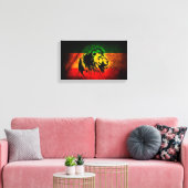 Reggae Lion Red Yellow Green Artistic Leinwanddruck (Insitu (Wohnzimmer))