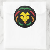 Reggae Lion Tattoo Juneteenth Blackity Black Runder Aufkleber (Tasche)