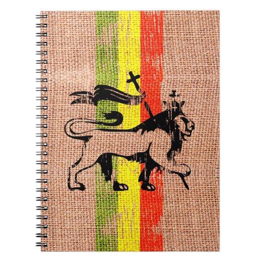 Reggae-Löwe Notizblock (Vorderseite)