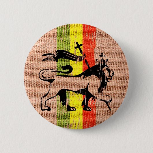 Reggae Löwenkönig Button (Vorderseite)