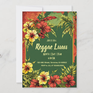 Reggae Luau Einladung