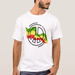Reggae mit Friedenslogo T-Shirt