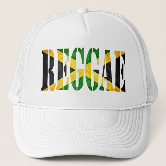Reggae mit Jamaika-Flagge Truckerkappe (Vorderseite)