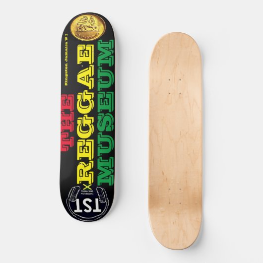 REGGAE MUSEUM 8 1/4" Skateboard Deck (Vorderseite)