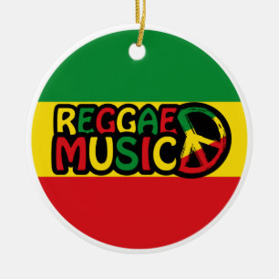 Reggae Music Design mit rastafari Stil, Reggae Keramik Ornament
