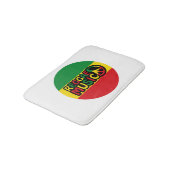 Reggae Music Design mit rastafari Stil und Farbe Badematte (Schrägansicht)