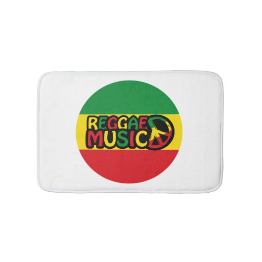 Reggae Music Design mit rastafari Stil und Farbe Badematte (Vorderseite)
