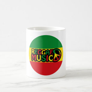 Reggae Music Design mit rastafari Stil und Farbe Kaffeetasse