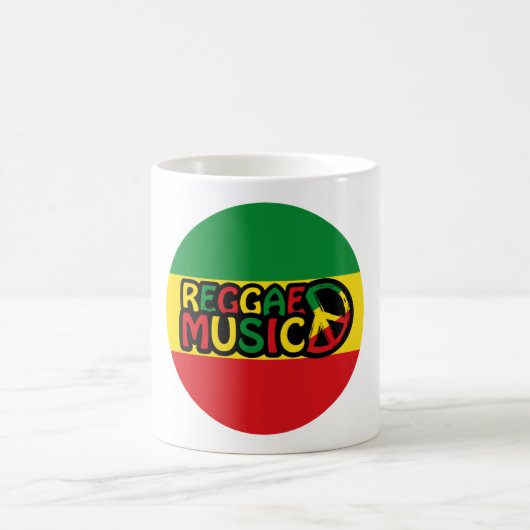 Reggae Music Design mit rastafari Stil und Farbe Kaffeetasse (Mittel)