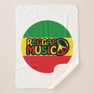 Reggae Music Design mit rastafari Stil und Farbe Sherpadecke
