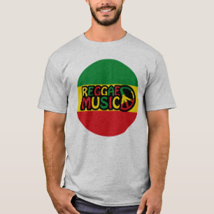 Reggae Music Design mit rastafari Stil und Farbe T-Shirt
