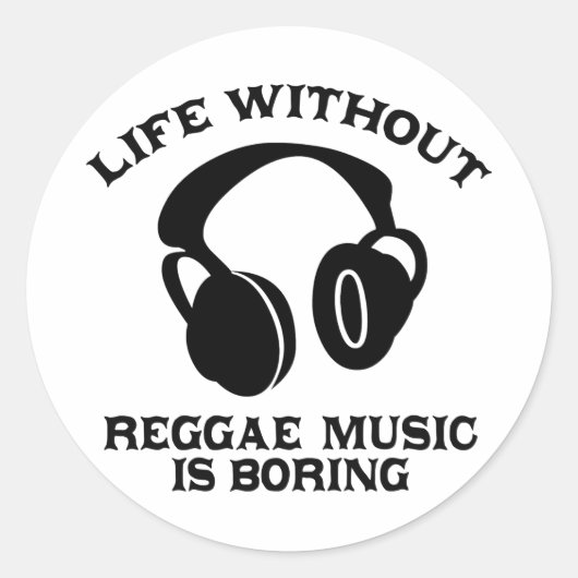 Reggae Music Designs Runder Aufkleber (Vorderseite)