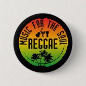 Reggae Music for Soul Reggae Lover Button (Vorderseite)