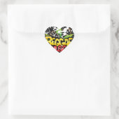 Reggae Music Herz-Aufkleber (Tasche)