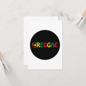 Reggae Music Karte (Vorderseite/Rückseite Beispiel)