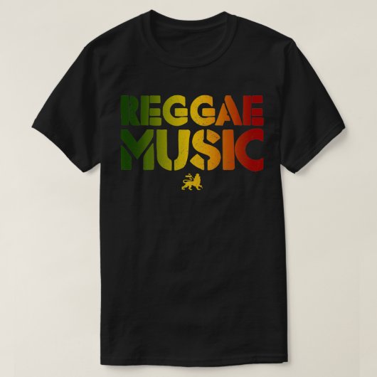 Reggae Music Lion of Judah Rastafari Rasta Jamaica T-Shirt (Design vorne)