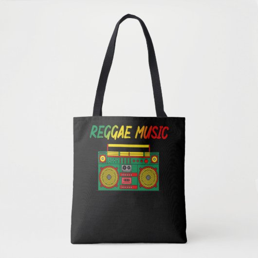 Reggae Music Lover farbenfroh Jamaica Cassette Rad Tasche (Vorderseite)