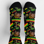 Reggae Music Lover Jamaican Rasta Gemustert Socken (Oben)