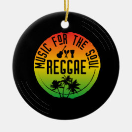 Reggae Music Lover Tropical Christmas Keramik Ornament