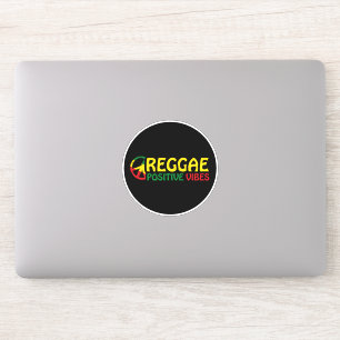 Reggae Music mit positivem Gesang und Reggae-Flagg Aufkleber