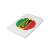 Reggae Music mit positivem Gesang und Reggae-Flagg Badematte (Schrägansicht)
