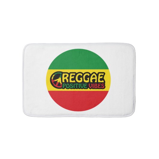 Reggae Music mit positivem Gesang und Reggae-Flagg Badematte (Vorderseite)