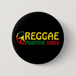 Reggae Music mit positivem Gesang und Reggae-Flagg Button