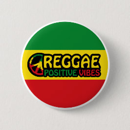 Reggae Music mit positivem Gesang und Reggae-Flagg Button
