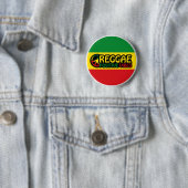 Reggae Music mit positivem Gesang und Reggae-Flagg Button (Beispiel)