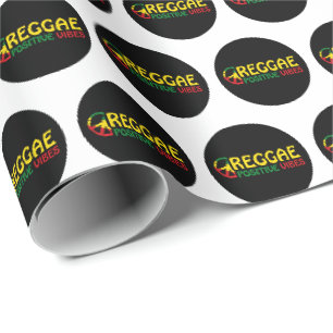 Reggae Music mit positivem Gesang und Reggae-Flagg Geschenkpapier