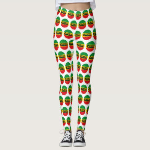 Reggae Music mit positivem Gesang und Reggae-Flagg Leggings