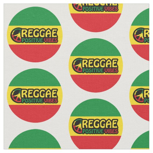 Reggae Music mit positivem Gesang und Reggae-Flagg Stoff (Nahaufnahme)