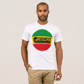 Reggae Music mit positivem Gesang und Reggae-Flagg T-Shirt (Vorne ganz)