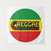 Reggae Music mit positivem Gesang und Reggae-Flagg Wandteppich (Vorderseite)