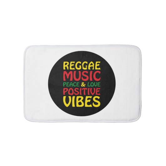 Reggae Music mit positiven Redewendungen Badematte (Vorderseite)
