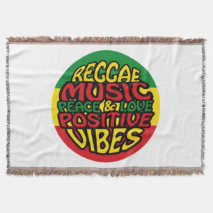 Reggae Music mit positiven Redewendungen Decke