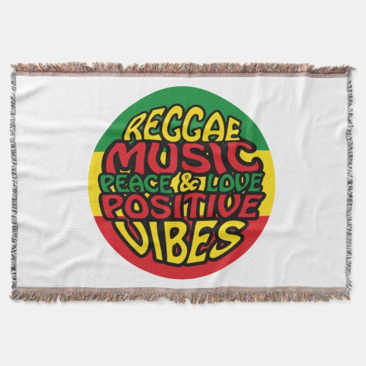 Reggae Music mit positiven Redewendungen Decke (Vorderseite)
