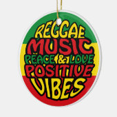 Reggae Music mit positiven Redewendungen Keramik Ornament (Links)