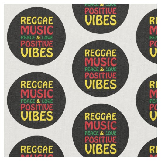 Reggae Music mit positiven Redewendungen Stoff (Nahaufnahme)