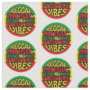 Reggae Music mit positiven Redewendungen Stoff