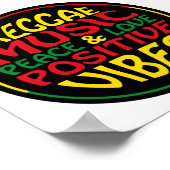 Reggae Music mit positiven Redewendungen und Zitat Poster (Ecke)
