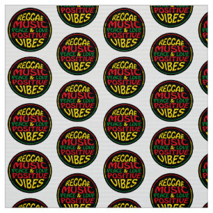 Reggae Music mit positiven Redewendungen und Zitat Stoff