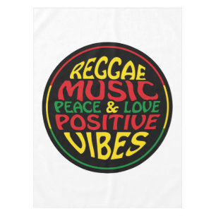 Reggae Music mit positiven Redewendungen und Zitat Tischdecke