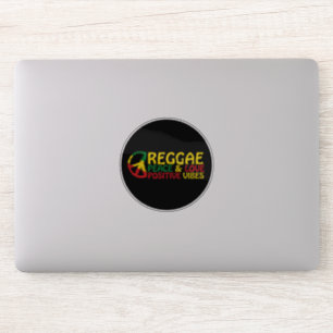 Reggae Music mit positiven Zitaten Aufkleber