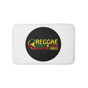 Reggae Music mit positiven Zitaten Badematte